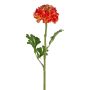 Flor decorativa ranúnculo GRINTEL, naranja, 45 cm, Ø 9 cm