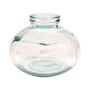 Jarrón esférico BRENDEN de vidrio reciclado, transparente, 20cm, Ø25cm
