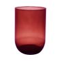 Jarrón de mesa de cristal MARISA, rojo-transparente, 20cm, Ø14cm