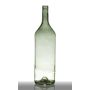 Botella de vidrio decorativa FERGUS, verde-transparente, 53,5cm, Ø14,5cm