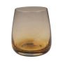 Vaso de agua EDELMIRA, naranja-marrón-transparente, 9,5cm, Ø8,5cm