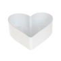 Cuenco decorativo con forma de corazón HAVIN de plástico, blanco, 15x15x7cm