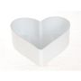 Cuenco decorativo con forma de corazón HAVIN de plástico, blanco, 22x20x7,5cm