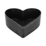 Cuenco decorativo con forma de corazón HAVIN de plástico, negro, 26 x 24 x 7,5 cm
