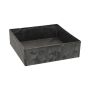 Bandeja decorativa cuadrada ANDREJA de plástico, negra, 20 x 20 x 6 cm