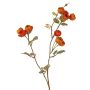 Rama de rosa col artificial LORRAINE, Colección Eco, amarillo anaranjado, 60 cm, Ø 3 cm
