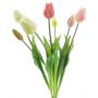 Ramo de tulipanes artificiales surtidos LONA, crema-rosa-rosa intenso, 45 cm, Ø 20 cm