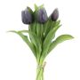 Ramo de tulipanes artificiales Mix LONA, negro-blanco, 30cm, Ø20cm