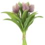 Ramo de tulipanes artificiales surtidos LONA, lila claro, 30cm, Ø20cm