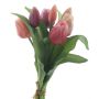 Ramo de tulipanes artificiales surtidos LONA, rosa-fucsia-crema, 30cm, Ø20cm