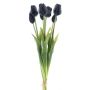 Ramo mixto de tulipanes artificiales LONA, negro, 45cm, Ø20cm