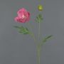 Amapola artificial EDESSA, rosa oscuro, 80cm, Ø11cm
