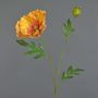 Amapola artificial EDESSA, naranja-amarillo, 80 cm, Ø 11 cm