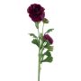 Flor artificial de ranúnculo PROTO, violeta oscuro, 65 cm