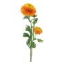 Flor artificial de ranúnculo PROTO, amarillo anaranjado, 65 cm