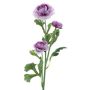 Flor artificial ranúnculo PROTO, lila y blanco, 65 cm