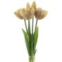 Ramo de tulipanes artificiales LANEA, color champán, 30 cm, Ø 15 cm