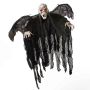 Figura decorativa de Halloween: esqueleto fantasma ALFIE con alas de murciélago, LED, 85 cm