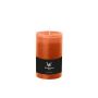 Vela cilíndrica AURORA, naranja, 13 cm, Ø 7,8 cm, 63 h - Fabricada en Alemania