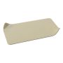 Portavelas rectangular EMMELINE de metal, color marfil, 18 x 10 cm