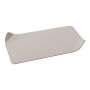 Portavelas rectangular EMMELINE de metal, color barro, 18 x 10 cm