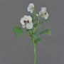 Rama artificial de pensamientos SIANIE, blanco-burdeos, 35 cm, Ø 5-6,5 cm