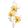 Rama de magnolia textil LEAFY, amarillo-dorado, 115 cm