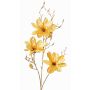 Rama de magnolia textil LEAFY, amarillo-dorado, 115cm