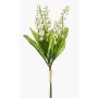 Ramo decorativo de muguetes LEGOL, blanco, 35 cm