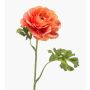 Ranúnculo artificial KRISTY, naranja salmón, 60 cm, Ø 10 cm