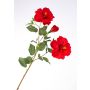 Rama de hibiscus de plástico XIANG, floración, rojo, 105cm
