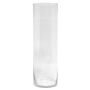 Jarrón de cristal cilíndrico de pie SANSA OCEAN, transparente, 50 cm, Ø 15 cm