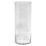 Jarrón de cristal cilíndrico de pie SANSA OCEAN, transparente, 50 cm, Ø 20 cm