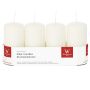 Velas de Adviento JENARO, 4 piezas, marfil, 10cm, Ø5cm, 23h - Made in Germany