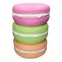 Mesita auxiliar MOLANI con forma de macaron, erika-verde manzana-melocotón, 46,5cm, Ø33,5cm