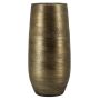 Florero grande de cerámica VINKAS con veteado, dorado, 70cm, Ø32cm