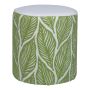 Puf GRY, estampado de hojas, verde, 45 cm, Ø 40 cm