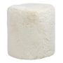Taburete Teddy MILLE, liso, blanco, 45 cm, Ø 40 cm