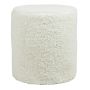 Taburete Teddy MILLE, blanco, 45 cm, Ø 40 cm