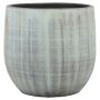 Olla de cerámica DELTA con estrías, azul claro-gris, 30 cm, Ø 32 cm