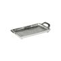 Bandeja GORM con asas, aluminio, plateada, 21 x 11 cm