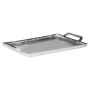 Bandeja GORM con asas, aluminio, plateada, 40x27cm