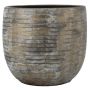 Cazuela de cerámica RODYN con ranuras, degradado de color, marrón, 32 cm, Ø 34 cm