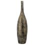 Jarrón decorativo de cerámica RODYN con estrías, degradado de color, marrón, 120 cm, Ø 29 cm