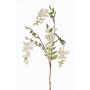 Rama artificial de glicinia SOULA con flores, blanca, 80cm, Ø7-8cm