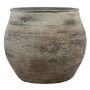 Maceta rústica de cerámica CINMIK con degradado de color, estampado, marrón, 36cm, Ø39cm