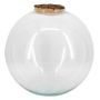 Terrario esférico de cristal JABUEL con tapa de corcho, transparente, 34cm, Ø35cm