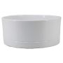 Bandeja para plantas LUXAM, cerámica, blanca, 10,5cm, Ø22,5cm