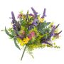 Ramillete decorativo de verano ERIFE ranúnculo, lavanda, de colores, 25cm, Ø20cm
