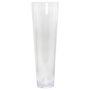Jarrón cónico de pie AMNA OCEAN, de vidrio reciclado, transparente, 50 cm, Ø 15 cm